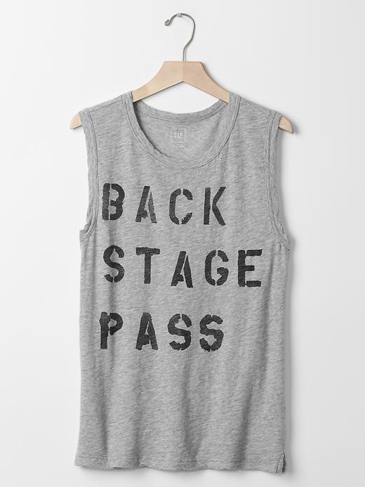 Image number 5 showing, Backstage pass graphic muscle tank