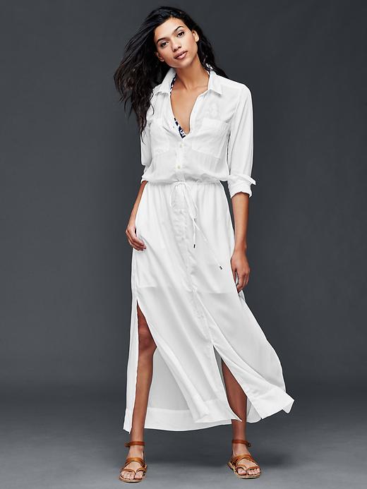 Gap maxi shirt dress on sale