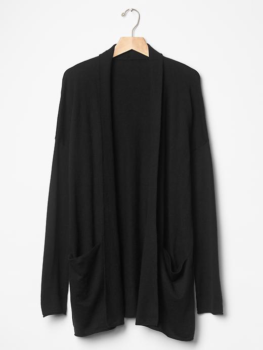 Image number 6 showing, Solid open-front cardigan