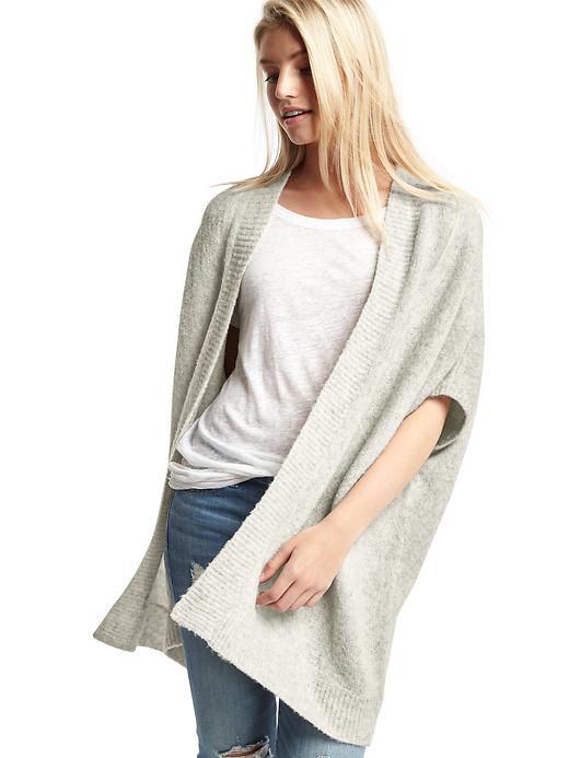 View large product image 1 of 1. Open-front batwing cardigan