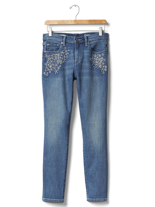 Image number 6 showing, AUTHENTIC 1969 embroidered daisy best girlfriend jeans