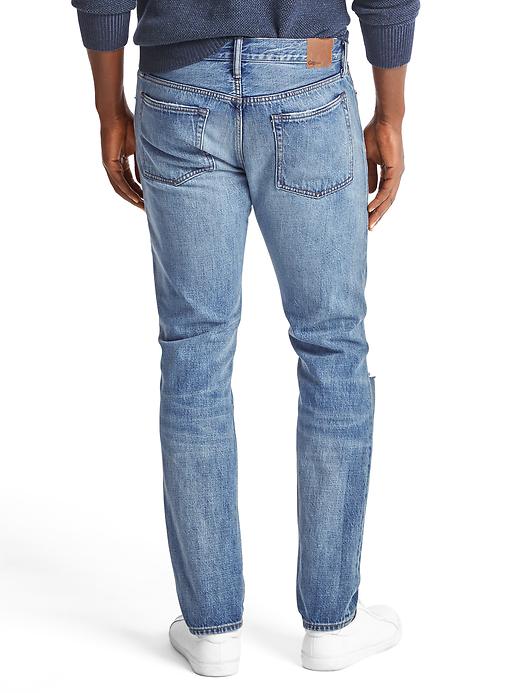Image number 2 showing, ORIGINAL 1969 destructed vintage slim fit jeans