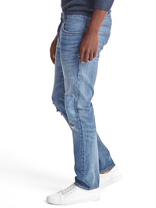Image number 5 showing, ORIGINAL 1969 destructed vintage slim fit jeans