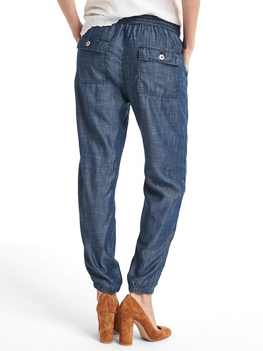 TENCEL chambray utility joggers