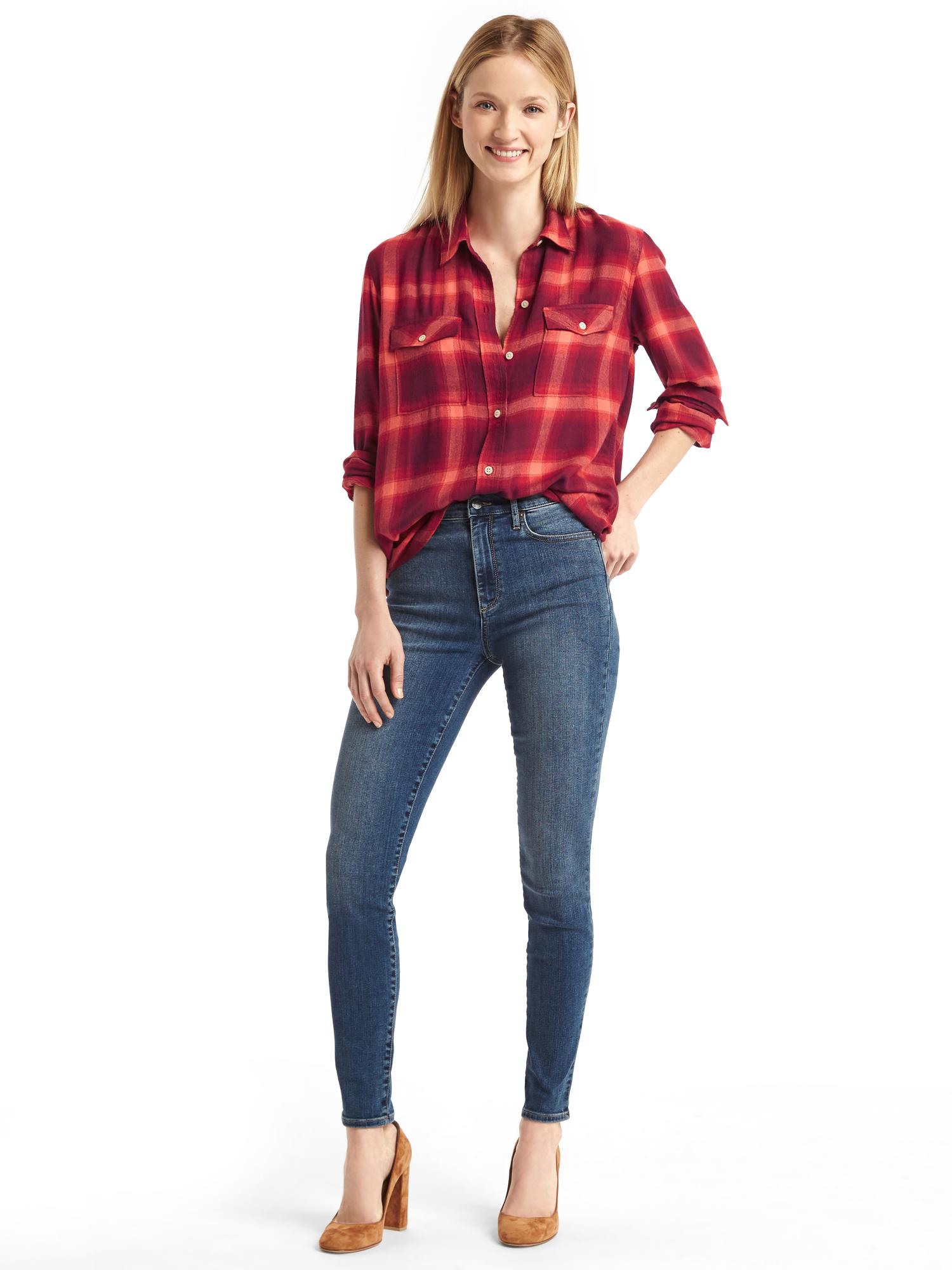 Gap pendleton 2025 boyfriend shirt