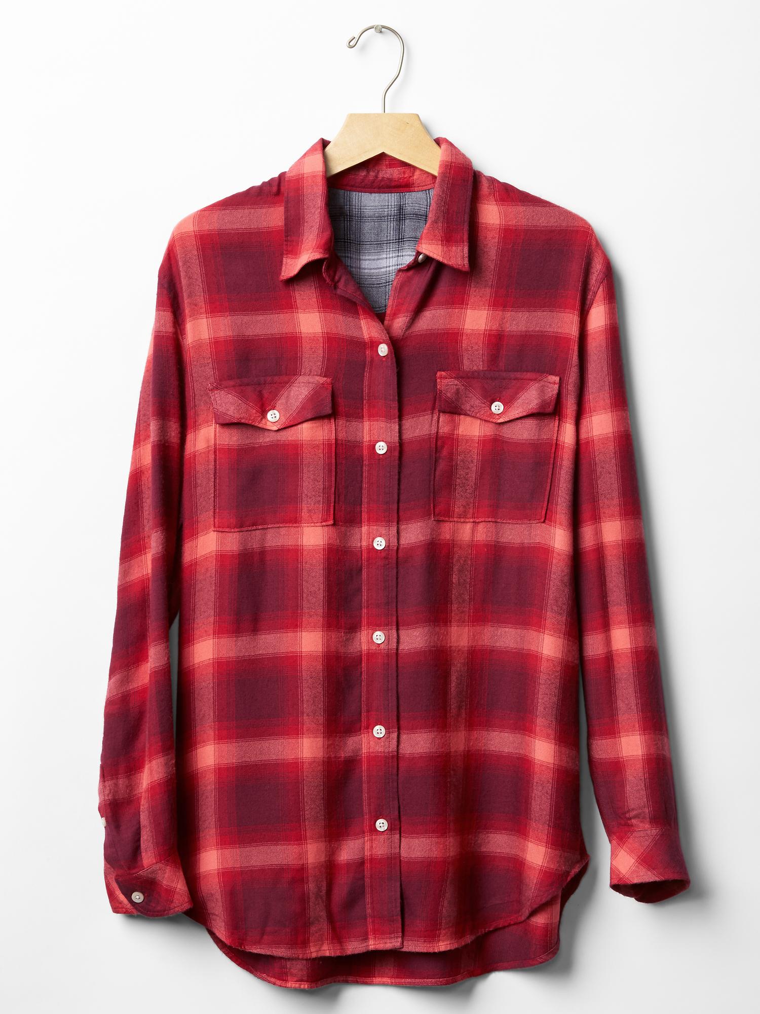 Gap pendleton boyfriend on sale shirt