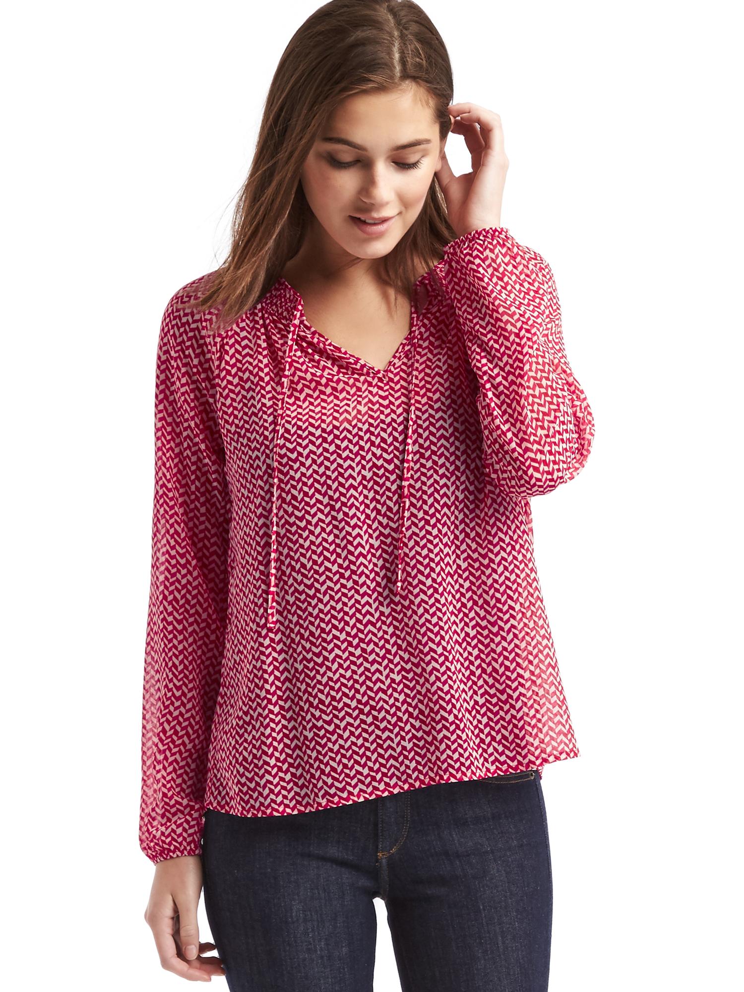 Geo print smock blouse | Gap