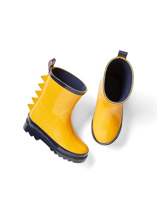 Image number 1 showing, Dino plate rain boots