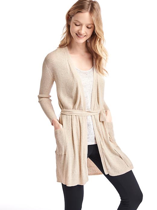 Pure Body ribbed wrap sweater | Gap