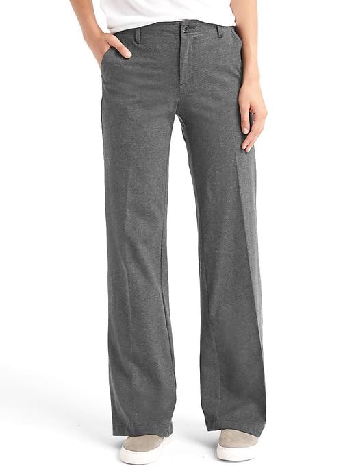 View large product image 1 of 1. Wide-leg knit pants