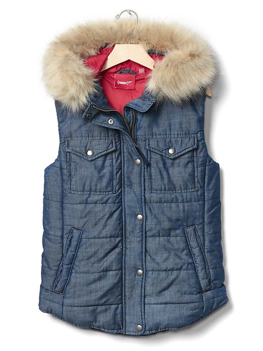 Image number 6 showing, Gap x (RED) fur-trim puffer vest