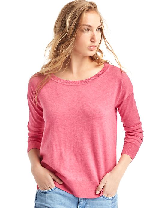View large product image 1 of 1. Drop sleeve pullover sweater