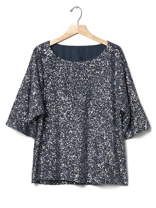 Image number 6 showing, Sequin kimono sleeve top