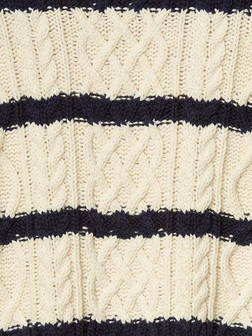 Image number 3 showing, Striped cable knit sweater