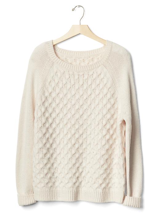 Image number 6 showing, Honeycomb cable knit sweater
