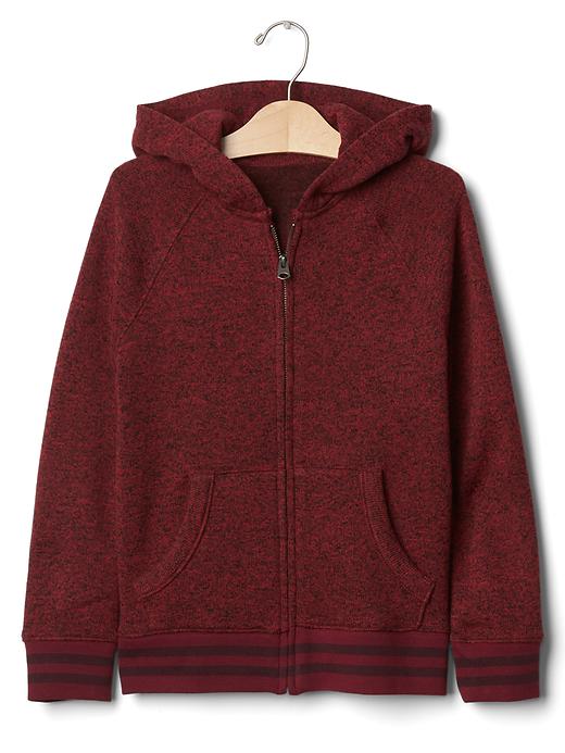 Image number 1 showing, Marled fleece zip hoodie