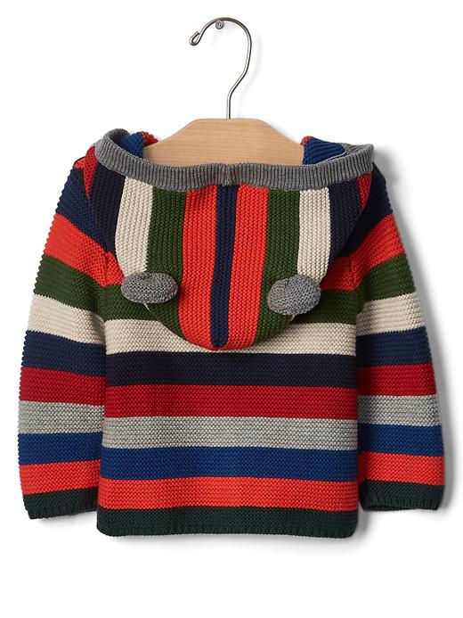 Image number 2 showing, Bright stripe bear hoodie