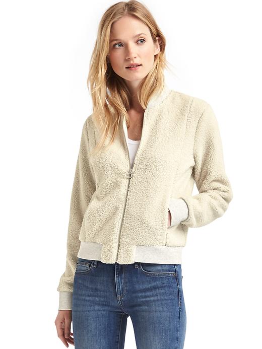 Gap Wool fashion Flight Sherpa Bomber Jacket