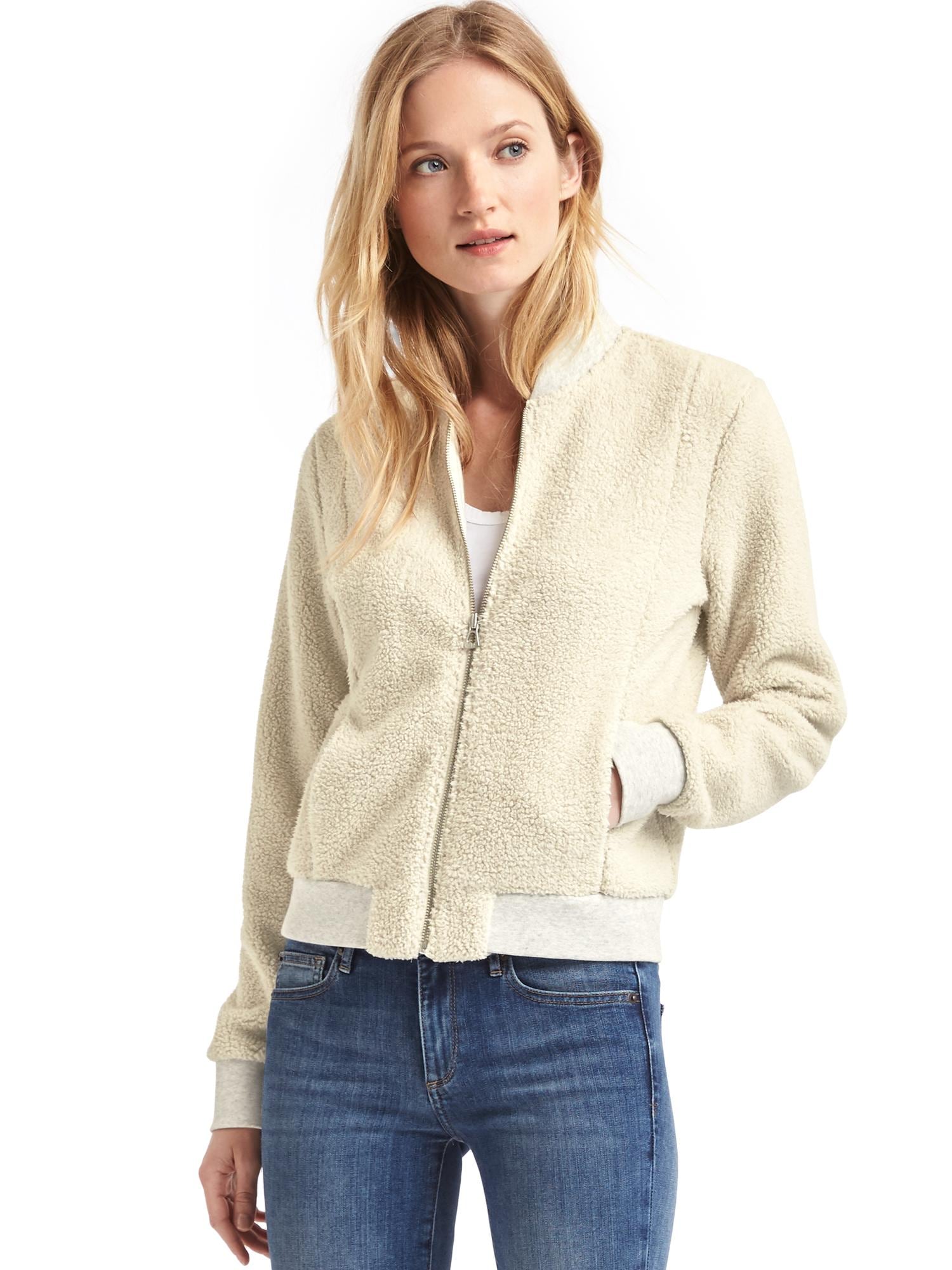 Gap sherpa store jacket women's