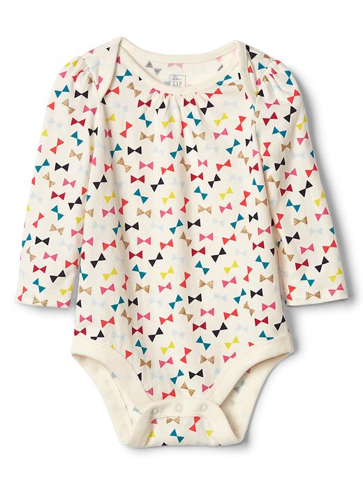 View large product image 1 of 1. Print long sleeve bodysuit