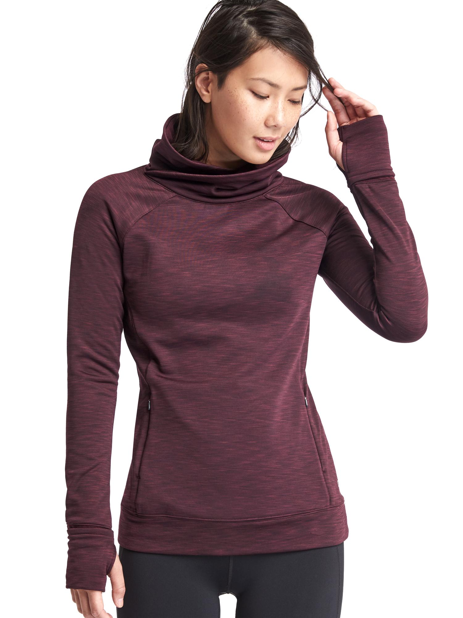 Orbital fleece funnel neck pullover Gap