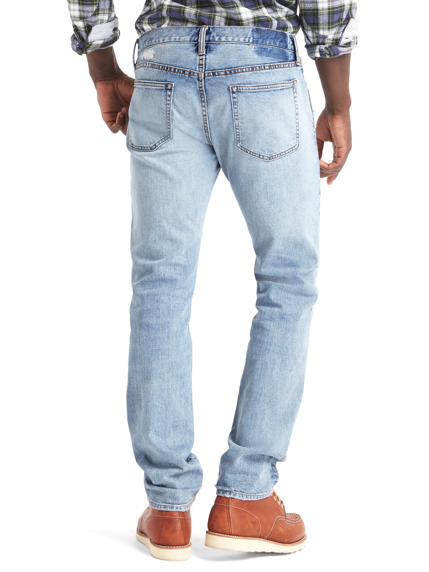 Gap x GQ Michael Bastian distressed slim jeans | Gap