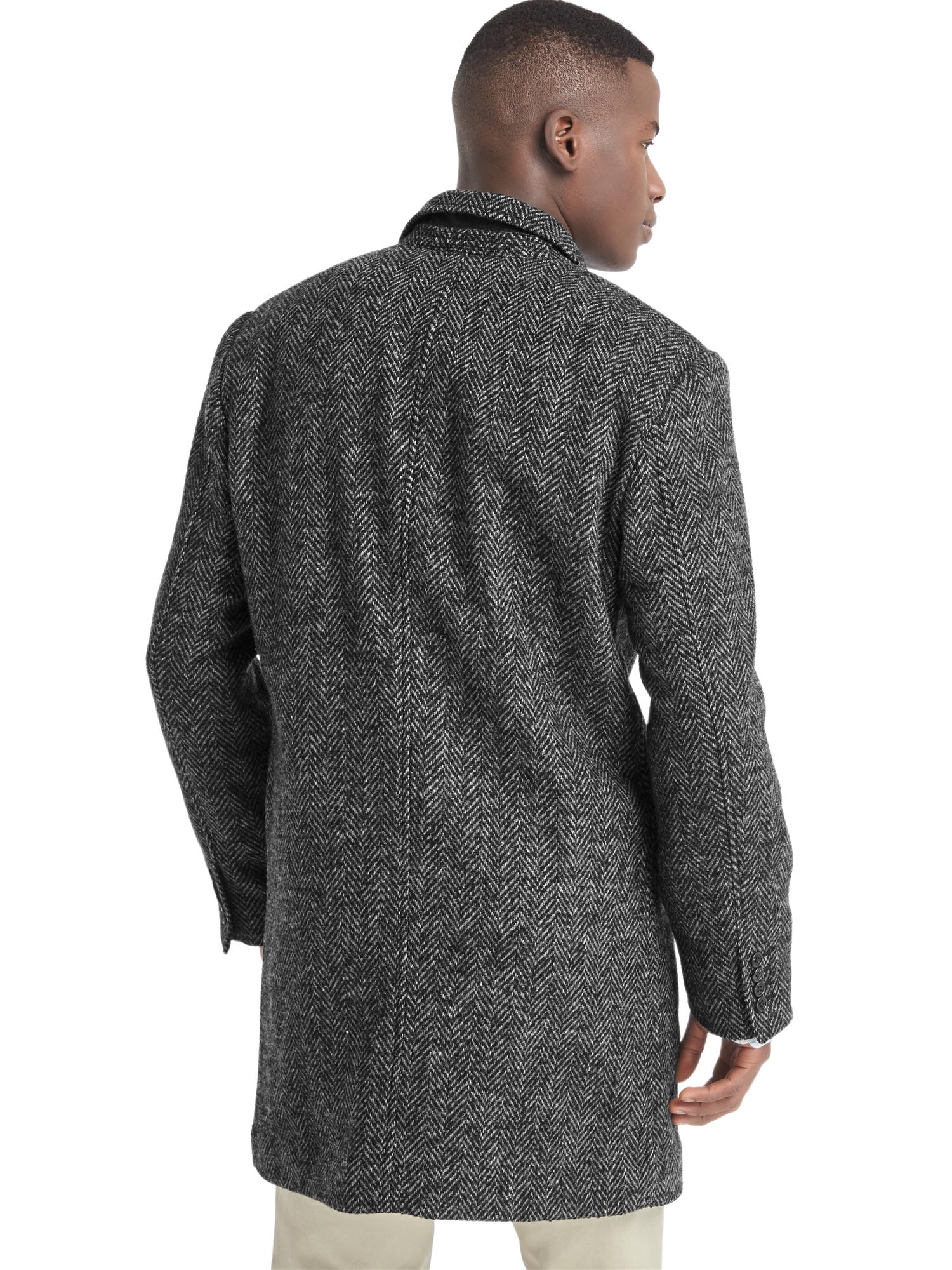 Gap grey hot sale wool coat