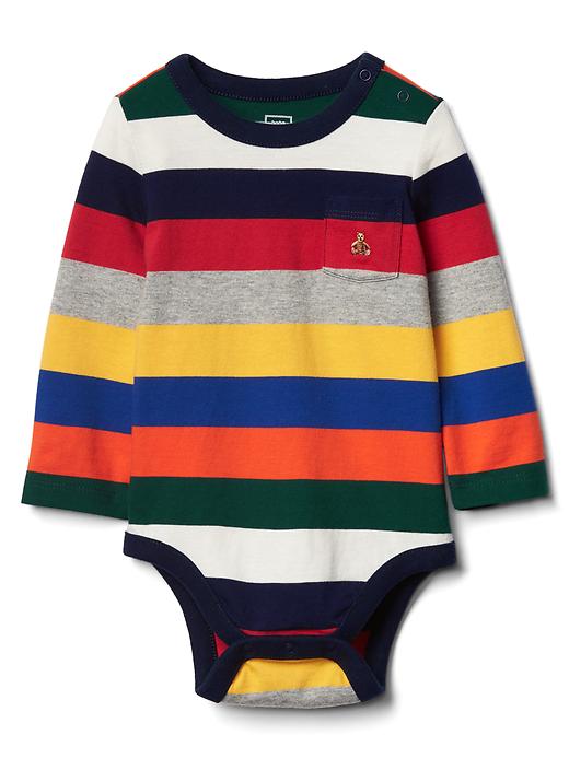 View large product image 1 of 1. Bright stripe bodysuit