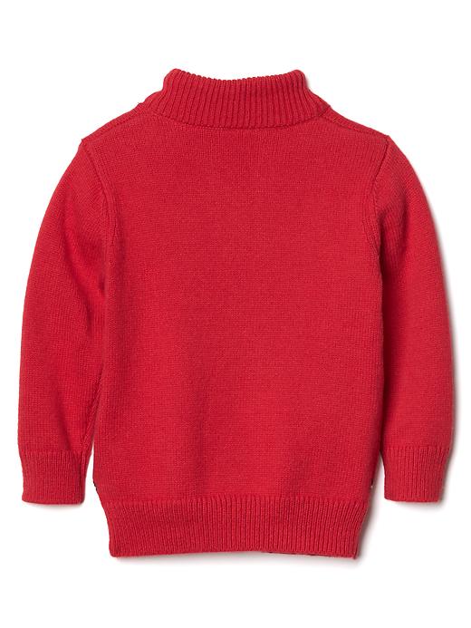 Image number 2 showing, Fair isle mockneck sweater