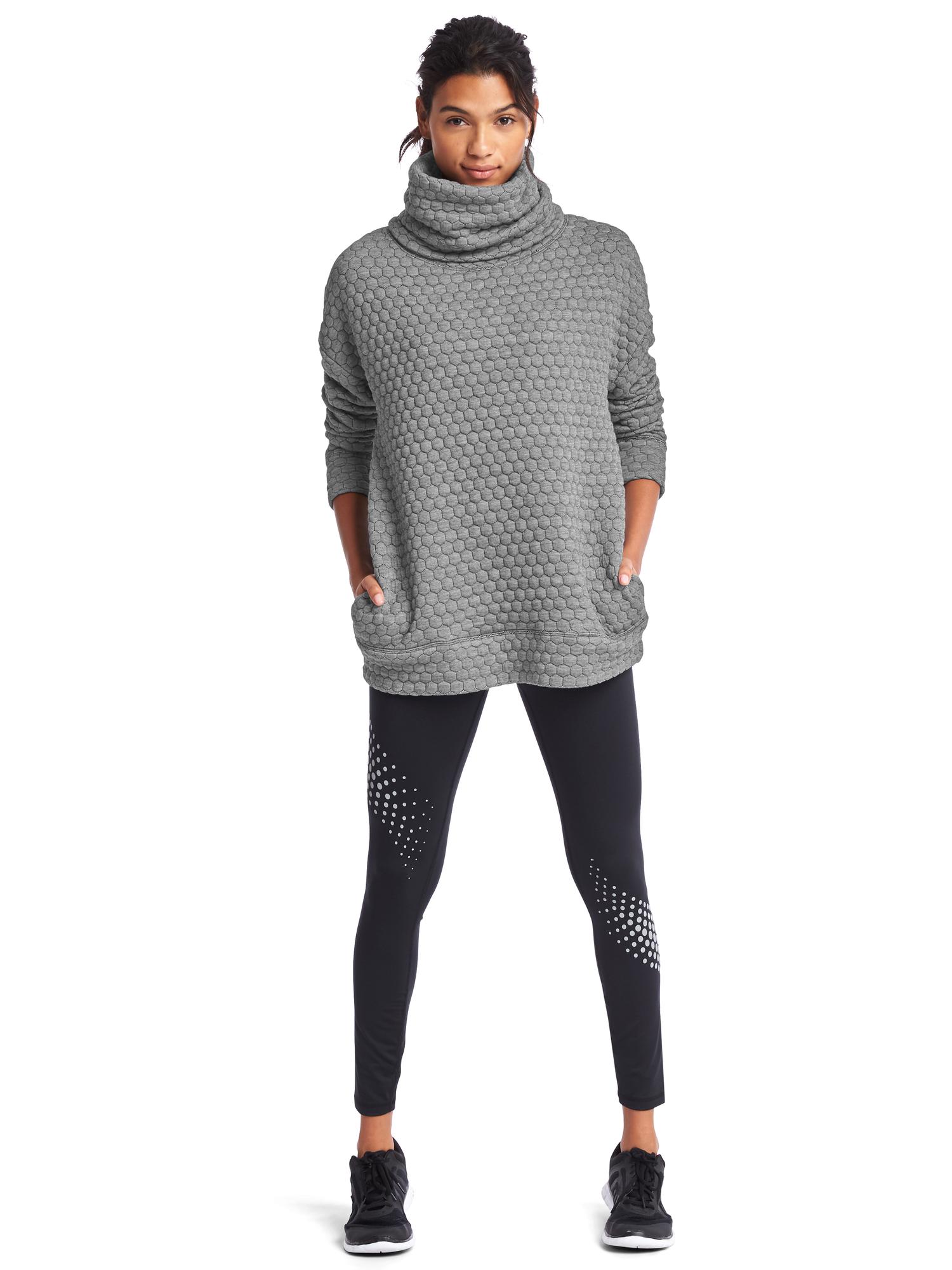 Gap jacquard funnel store neck pullover