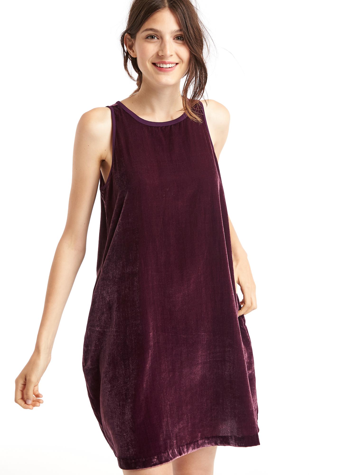 Gap velvet 2025 swing dress