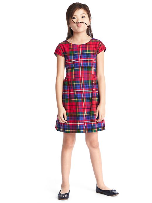 Image number 1 showing, Plaid fit & flare flannel dress
