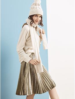 Gap gold 2025 pleated skirt