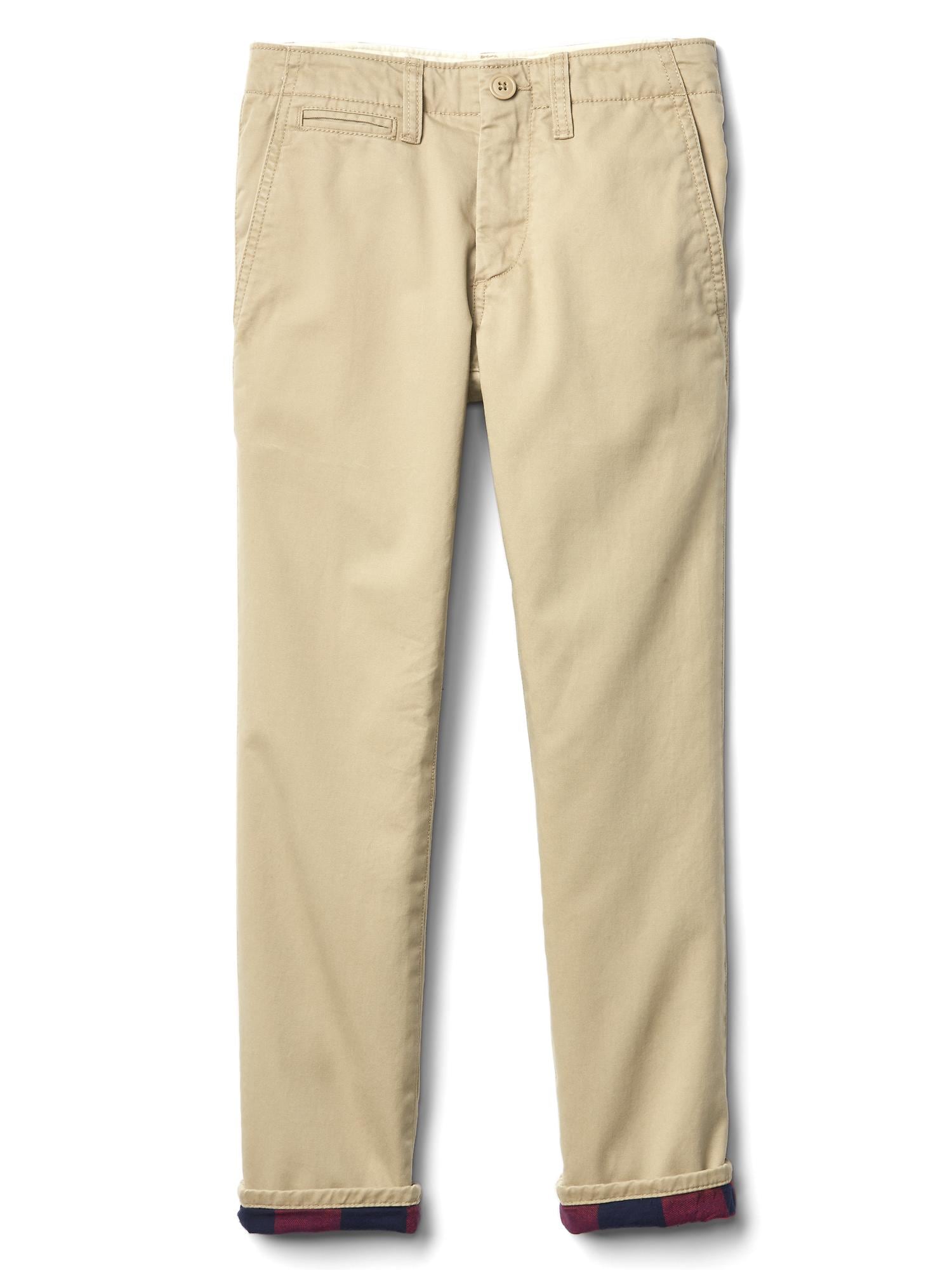 Flannel-lined khakis | Gap