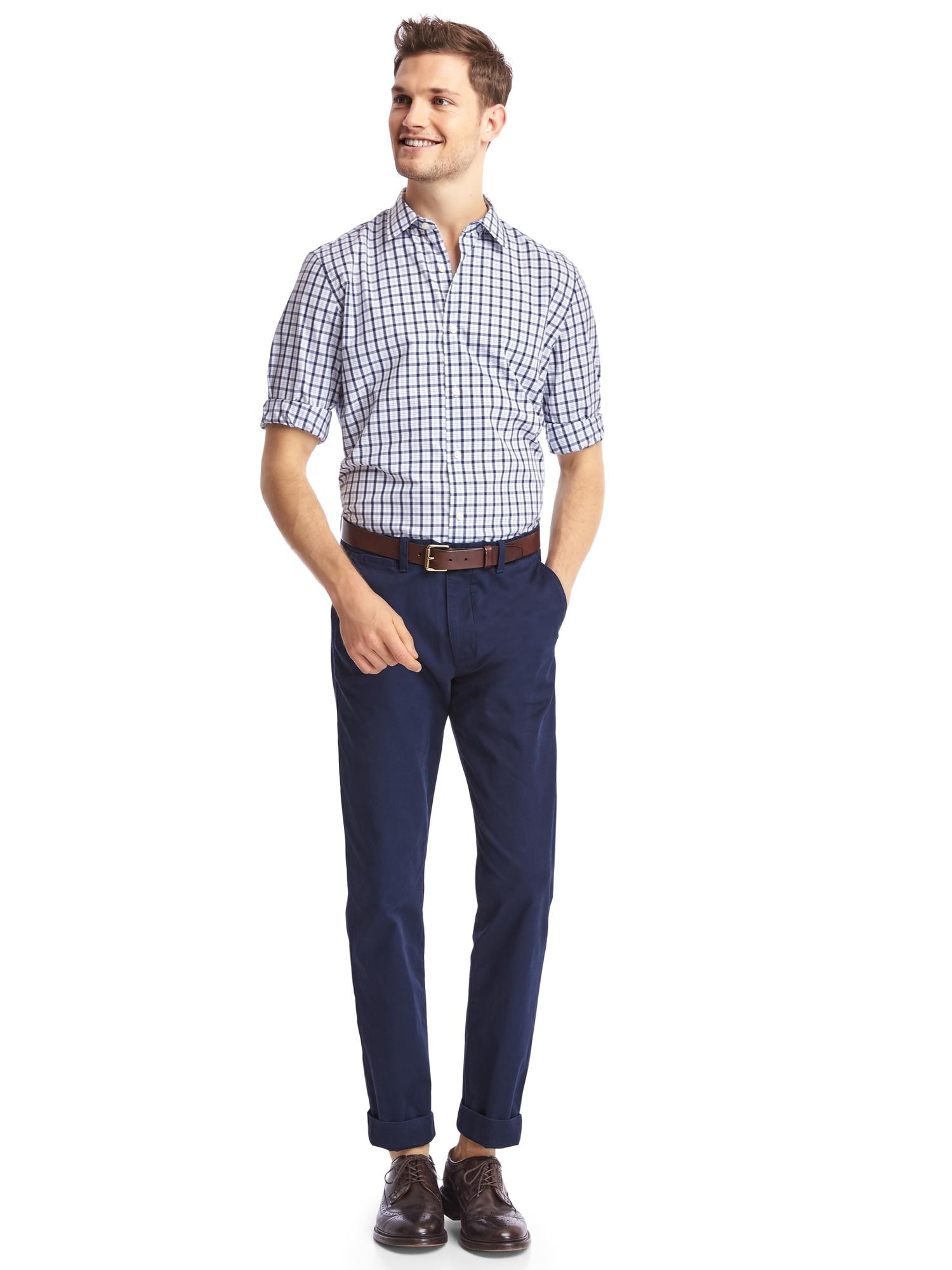 Supima cotton plaid standard fit shirt | Gap