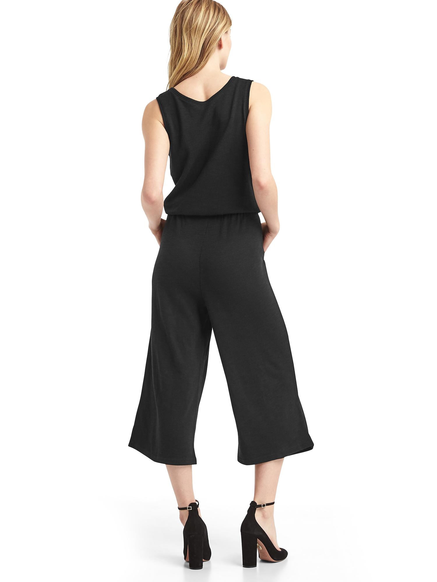 Softspun knit wide-leg jumpsuit | Gap