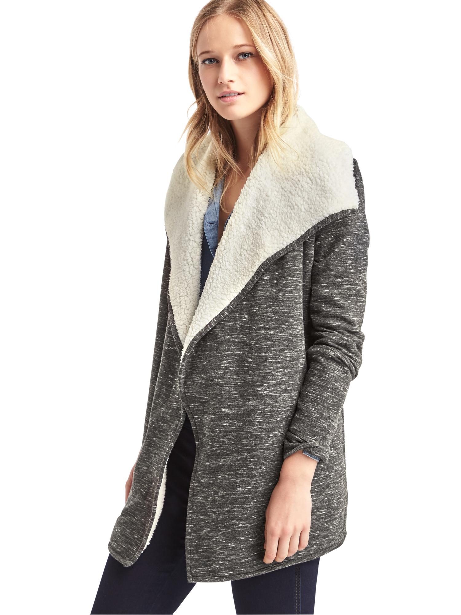 Gap sherpa lined on sale cardigan