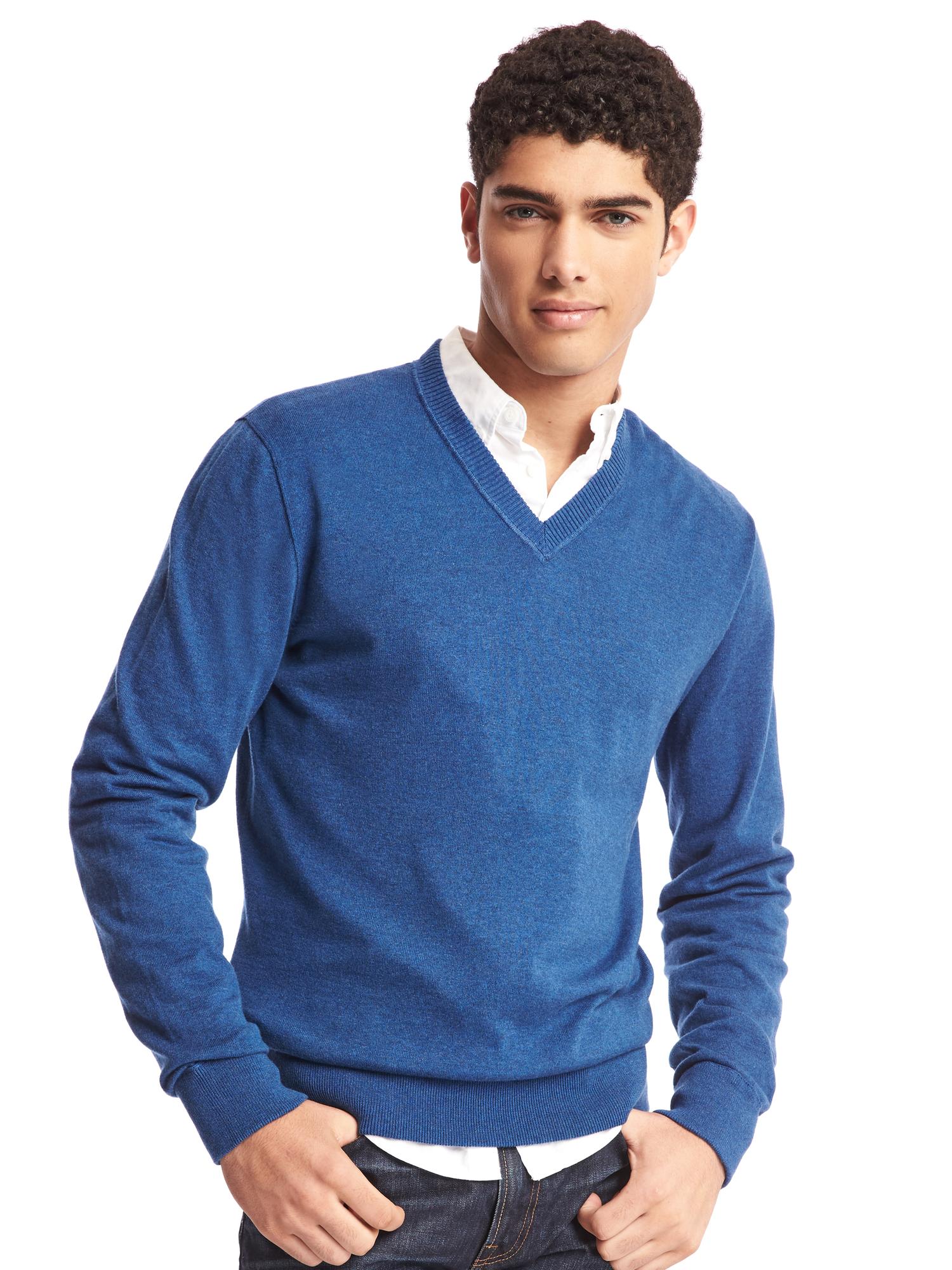 Cotton V-neck sweater | Gap