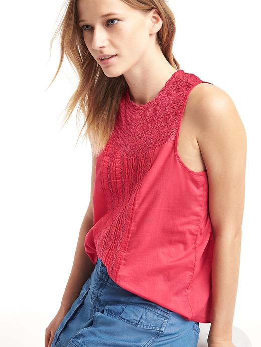 Crochet pintuck tank | Gap