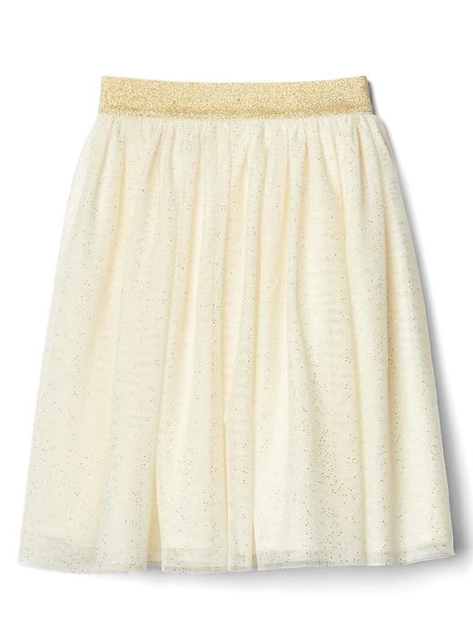 Image number 1 showing, Shimmer tulle midi skirt
