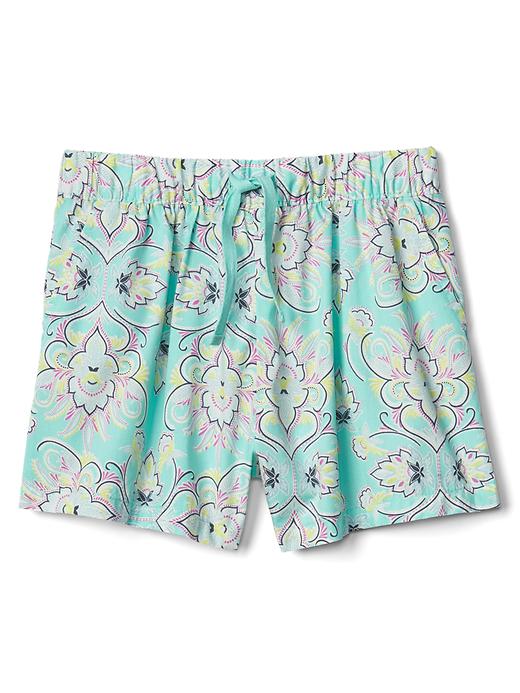 View large product image 1 of 1. Floral poplin shorts