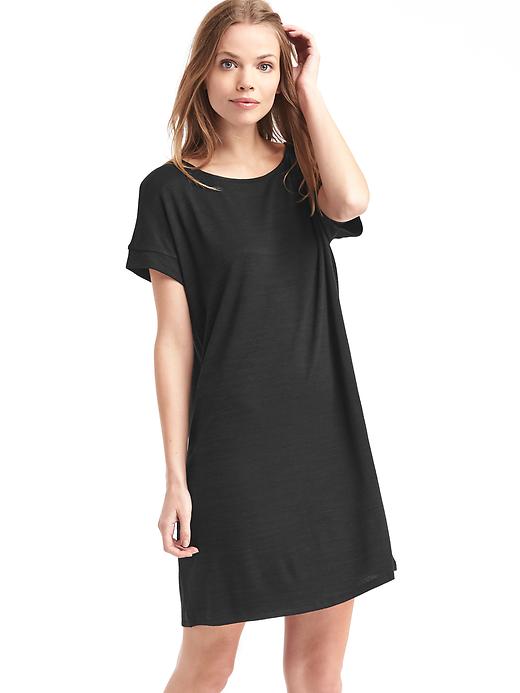 View large product image 1 of 1. Softspun knit tee dress