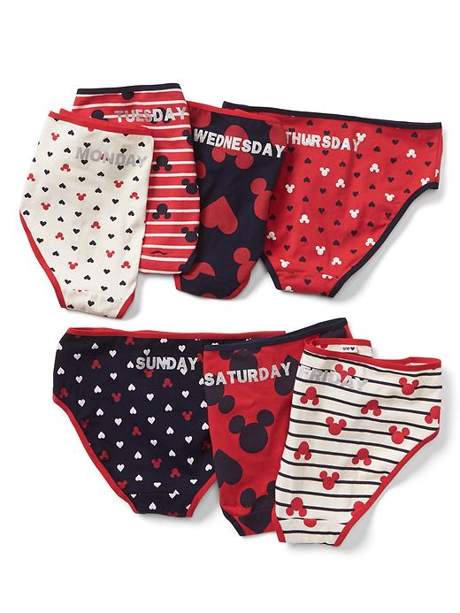 View large product image 1 of 1. GapKids &#124 Disney Mickey Mouse days-of-the-week bikini briefs (7-pairs)