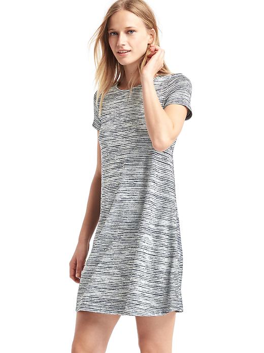 Image number 1 showing, Softspun knit stripe t-shirt dress