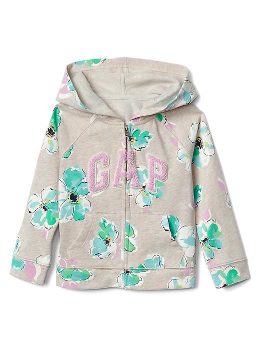 Image number 4 showing, Logo floral zip hoodie