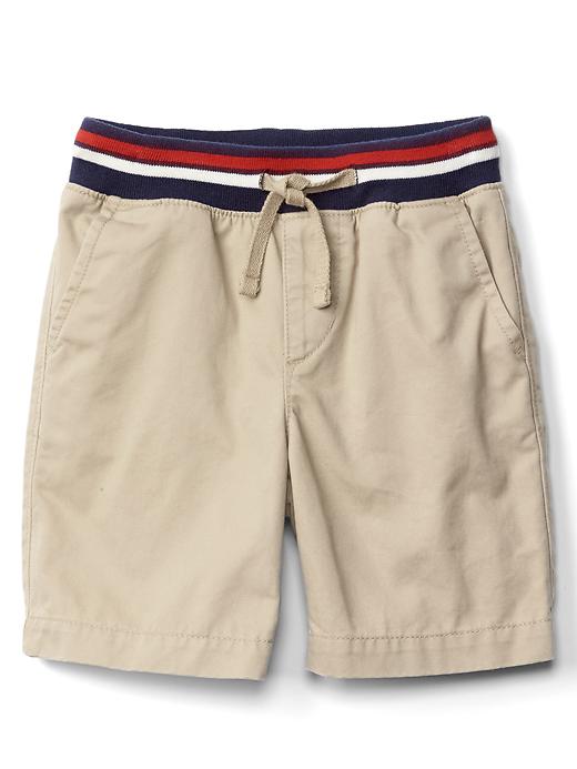 View large product image 1 of 1. Pull-on chino shorts