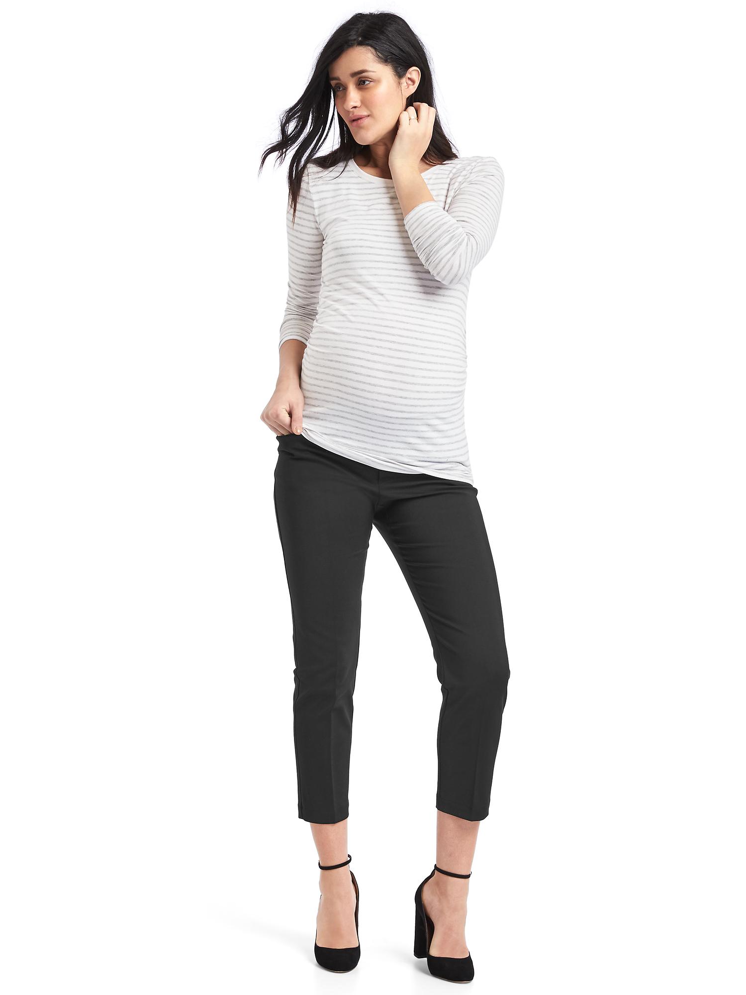 Maternity demi panel slim crop pants | Gap