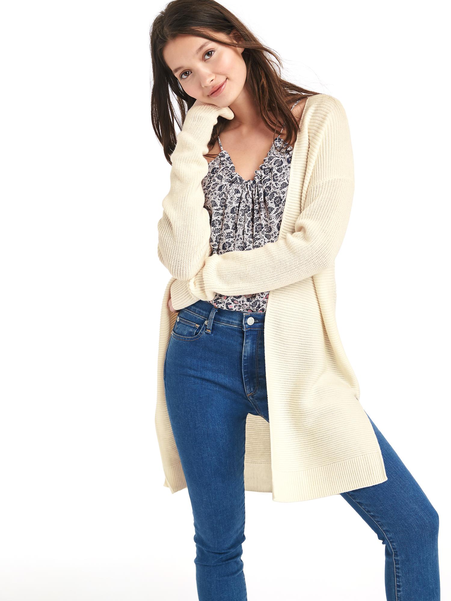 Gap textured hotsell open front cardigan