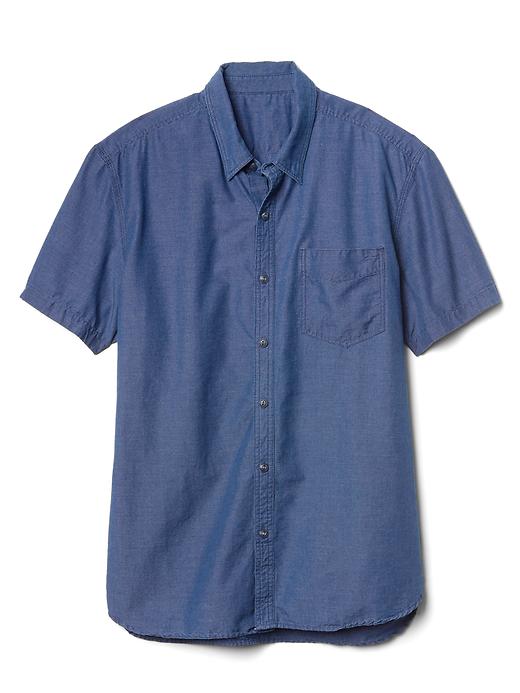 Indigo short sleeve shirt | Gap