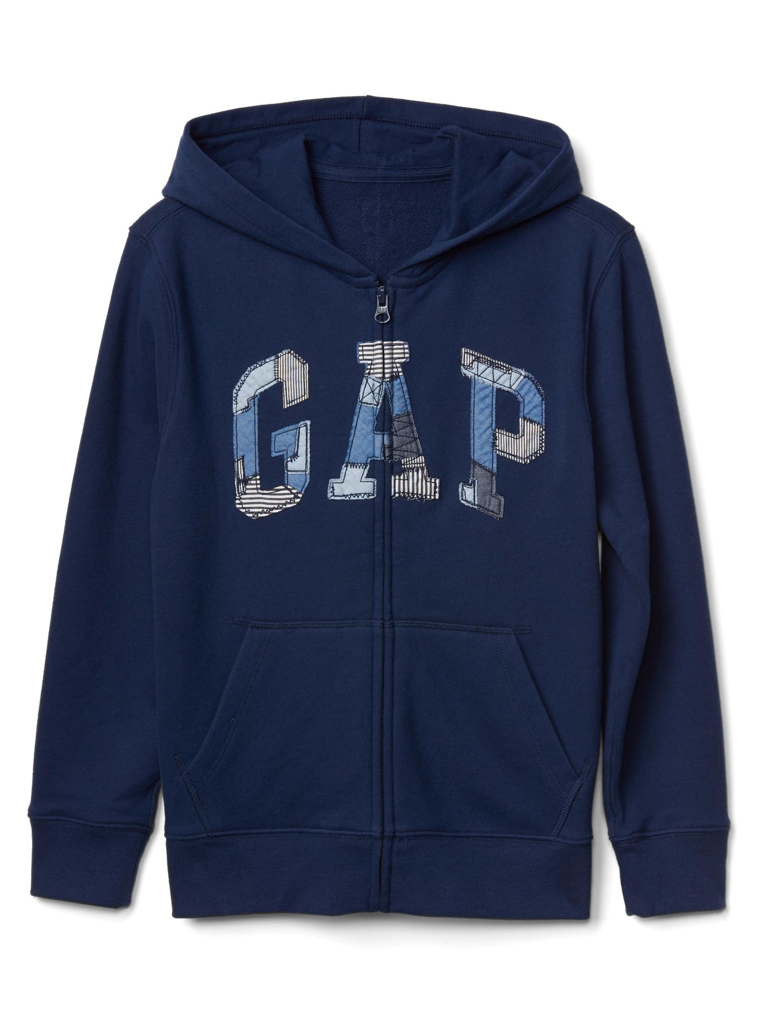 Patchwork logo zip hoodie | Gap